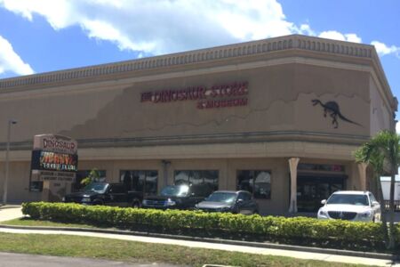 Dinosaur Store Storefront Newsign