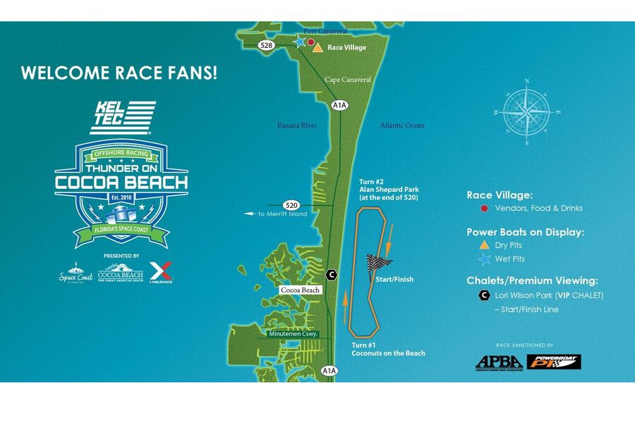 Thunder On Cocoa Beach Race Map